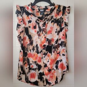 DKNY Women's Abstract Floral Blouse